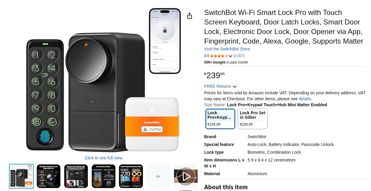Switchbot Pro Lock Bundle on Amazon