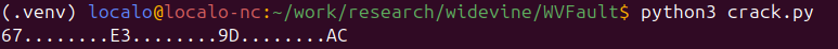 Few bytes of AES key cracked…